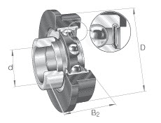 Radial insert ball bearings (INA) INA CRB20/83-XL 20×83.60×36.20 mm