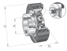 Radial insert ball bearings (INA) INA RCSMB20/65-XL-FA106 20×65.1×31 mm