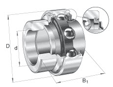 LEŽAJ INA E25-XL-KRR-B 25×52×34,9 mm