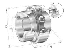 Radial insert ball bearings (INA) INA E35-XL-KTT-B-2C-OSE 35×72×37.7 mm