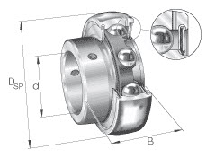 Radial insert ball bearings (INA) INA GAY12-XL-NPP-B 12×40×22 mm