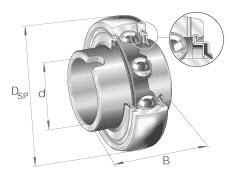 LEŽAJ INA GLE70-XL-KRR-B 70×125×68,2 mm