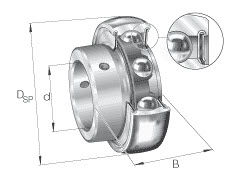 Radial insert ball bearings (INA) INA AY20-NPP-NR-AH04-N104 20×47×24 mm