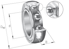 Radial insert ball bearings (INA) INA 308-NPP-B 40×90×23 mm
