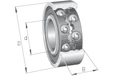 Double row ball bearings (FAG) FAG 4314-B-TVH 70×150×51 mm