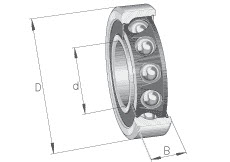 Angular contact ball bearings (FAG) FAG 7204-B-XL-2RS-TVP-UO 20×47×14 mm