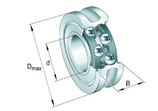 Track rollers with profiled outer ring (INA) INA LFR50/5-6-2RS-RB-HLC 5×17×8 mm