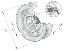 Belt tension pulleys (INA) INA RSRB13-117-L0 13×117×36 mm