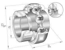 LEŽAJ INA GE50-XL-KLL-B 50×90×49,2 mm