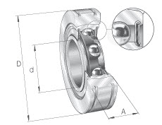 Radial insert ball bearings (INA) INA BE50 50×100×25 mm