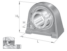 Housing units (INA) INA PSHEY45-XL 45×120×107 mm