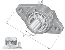LEŽAJNA ENOTA INA RCJTY50-XL-N 50×190×60,60 mm