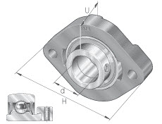 Housing units (INA) INA FLCTE25-XL 70×125 mm