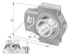 Housing units (INA) INA RTUE55 — RTUE55 /-XL 55×169×145 mm