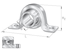 Housing units (INA) INA PBY12-XL 12×85.7×43.2 mm