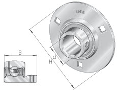 Housing units (INA) INA RAY15 — RAY15 /-XL 15×81×22 mm