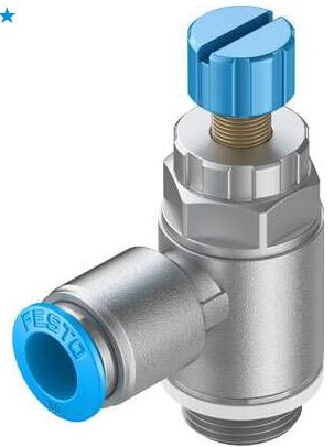 One way flow control valve (FESTO) FESTO GRLA-3/8-QS-10-RS-D (534343)