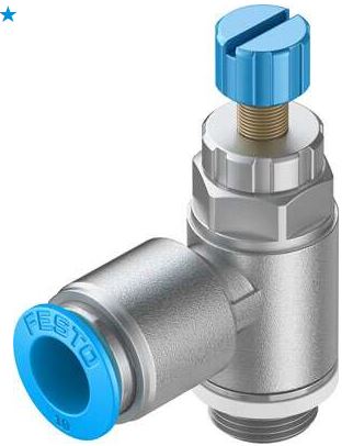 One way flow control valve (FESTO) FESTO GRLA-1/4-QS-10-RS-D (534340)