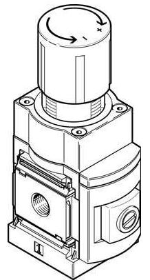 Precision pressure regulator (FESTO) FESTO MS6-LRP-3/8-D7-A8 (538018)