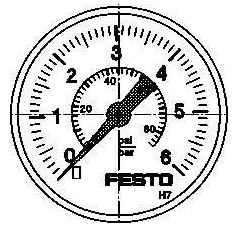Precision pressure gauge (FESTO) FESTO MAP-40-6-1/8-EN (161127)