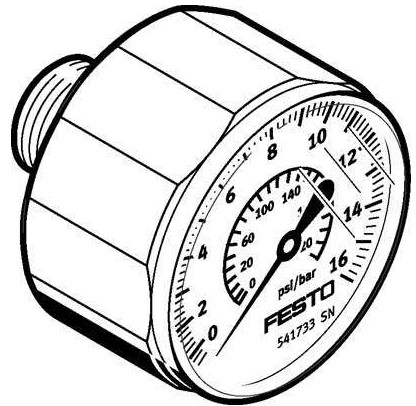 Pressure gauge (FESTO) FESTO MA-27-16-R1/8 (541733)