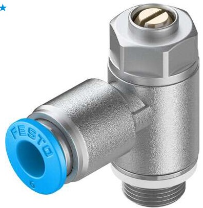 One way flow control valve (FESTO) FESTO GRLZ-1/8-QS-6-D (193158)
