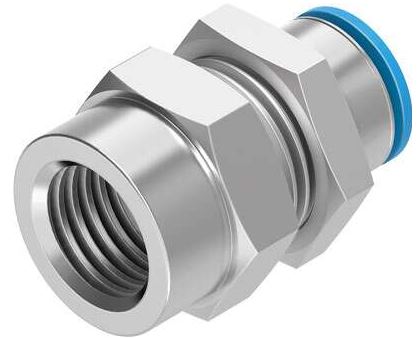 Bulkhead push-in fitting (FESTO) FESTO QSSF-3/8-12-B (153170)