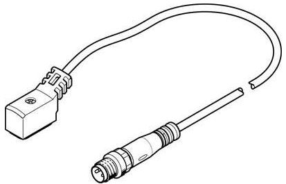 Connecting cable (FESTO) FESTO NEBV-Z4WA2L-R-E-0.5-N-M8G3-S1 (8047683)