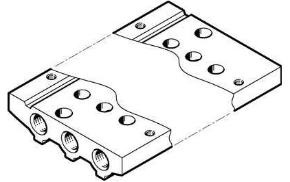 Manifold rail (FESTO) FESTO VABM-L1-10AS-M5-6 (566526)