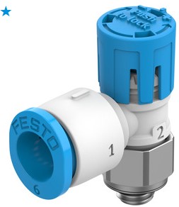 One way flow control valve (FESTO) FESTO VFOE-LE-T-M5-Q6 (8068724)