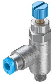 One way flow control valve (FESTO) FESTO GRLA-M5-QS-3-RS-D (197576)