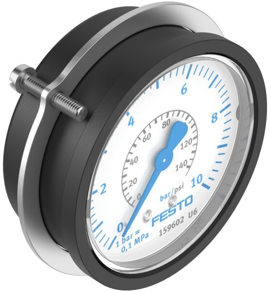 Flanged pressure gauge (FESTO) FESTO FMA-63-10-1/4-EN (159602)