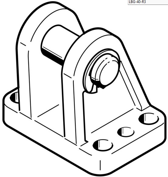 Clevis foot (FESTO) FESTO LBG-40-R3 (2078792)