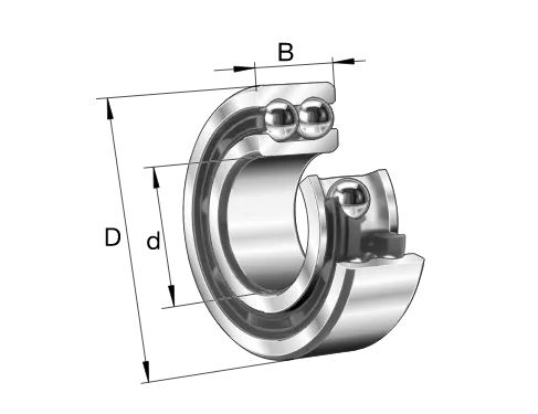 Angular contact ball bearings (INA) INA 3216 80×140×44.40 mm