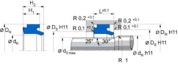 Pneumatic rod seal (FREUDENBERG) FREUDENBERG 24x32x6,2/8 AUDIP AU — 24*32*6,2/8 24×32×25 mm (2/2)