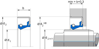 Oil seals (FREUDENBERG) FREUDENBERG 60x85x8 B1FUD NBR — 60*85*8 60×85×8 mm (2/2)