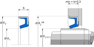 Oil seals (FREUDENBERG) FREUDENBERG 8x14x6 B1FOF NBR — 8*14*6 8×14×6 mm (2/2)