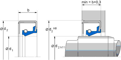Oil seals (FREUDENBERG) FREUDENBERG 110x130x15 B2FUD5 NBR — 110*130*15 110×130×15 mm (2/2)