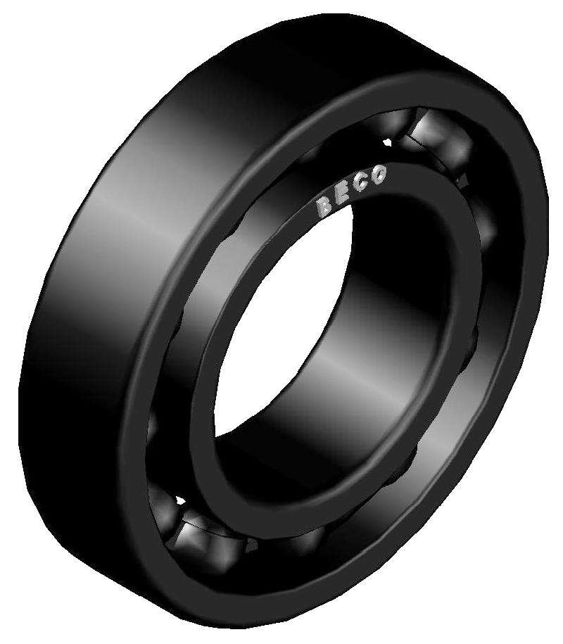 Ball bearings for high temperature (BECO) BECO 6301-BHTS 320C-350C 12×37×12 mm