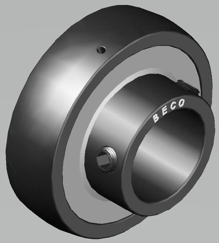 Radial insert ball bearings for high temperature (BECO) BECO UC205-BHTS-ZZ 280C 25×52×34 mm