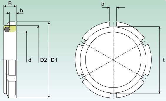 Locknuts (ISB) ISB GTN90 (M90x2) (KM18) — GTN90 (M90*2) (KM18) 90×120×16 mm (2/2)