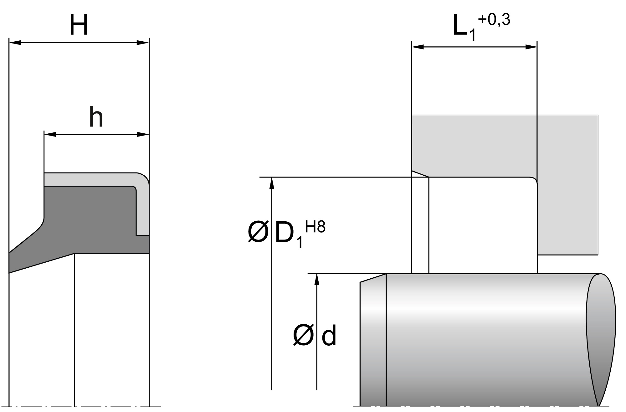 POSNEMALO AM43 NBR DTM DICHTOMATIK 56x66x7/10 — 56*66*7/10 56×66×10 mm (2/2)