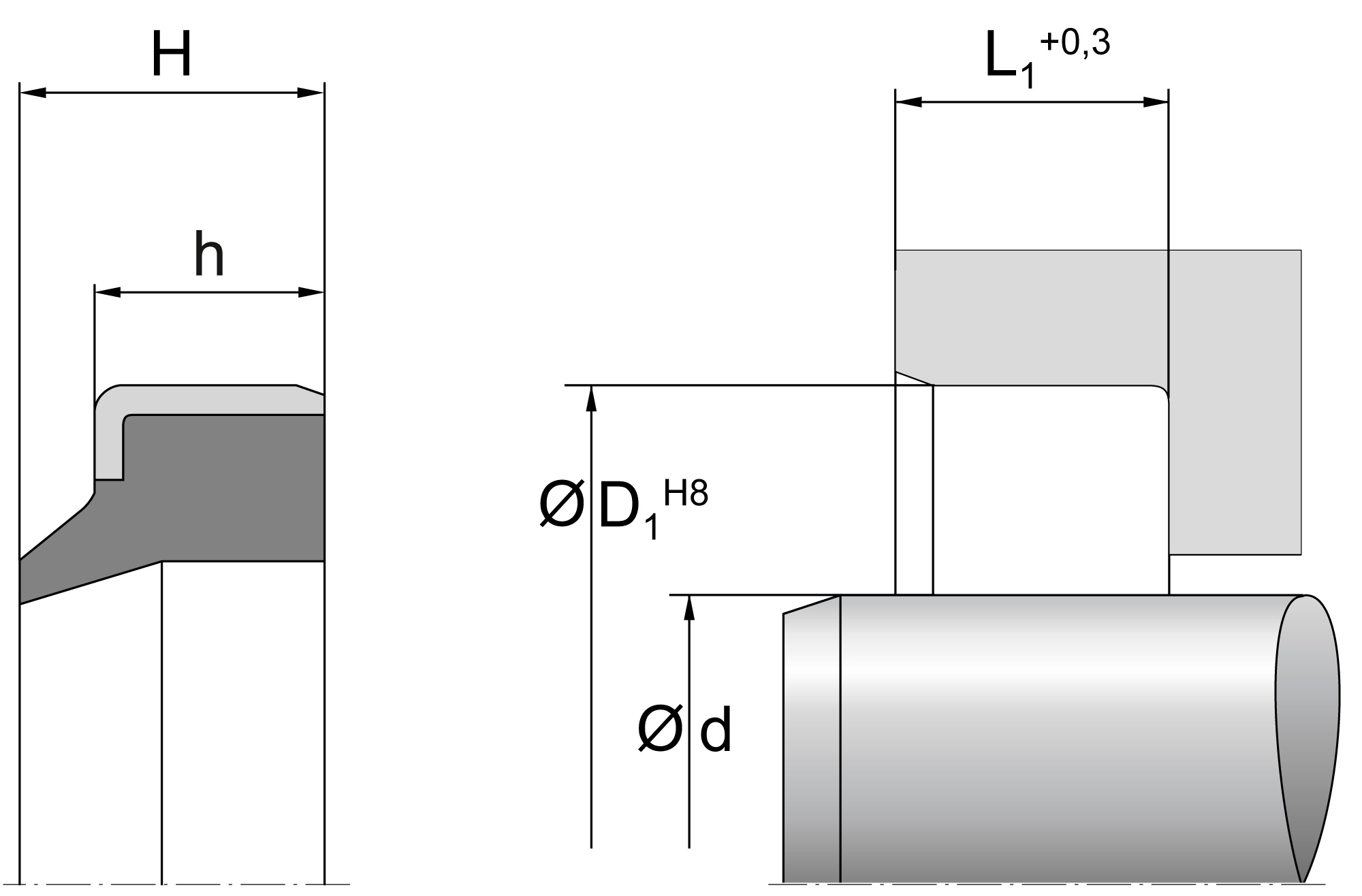 Wipers (DICHTOMATIK) DICHTOMATIK 15x21x3,5/5 AM44 AU — 15*21*3,5/5 15×21×5 mm (2/2)