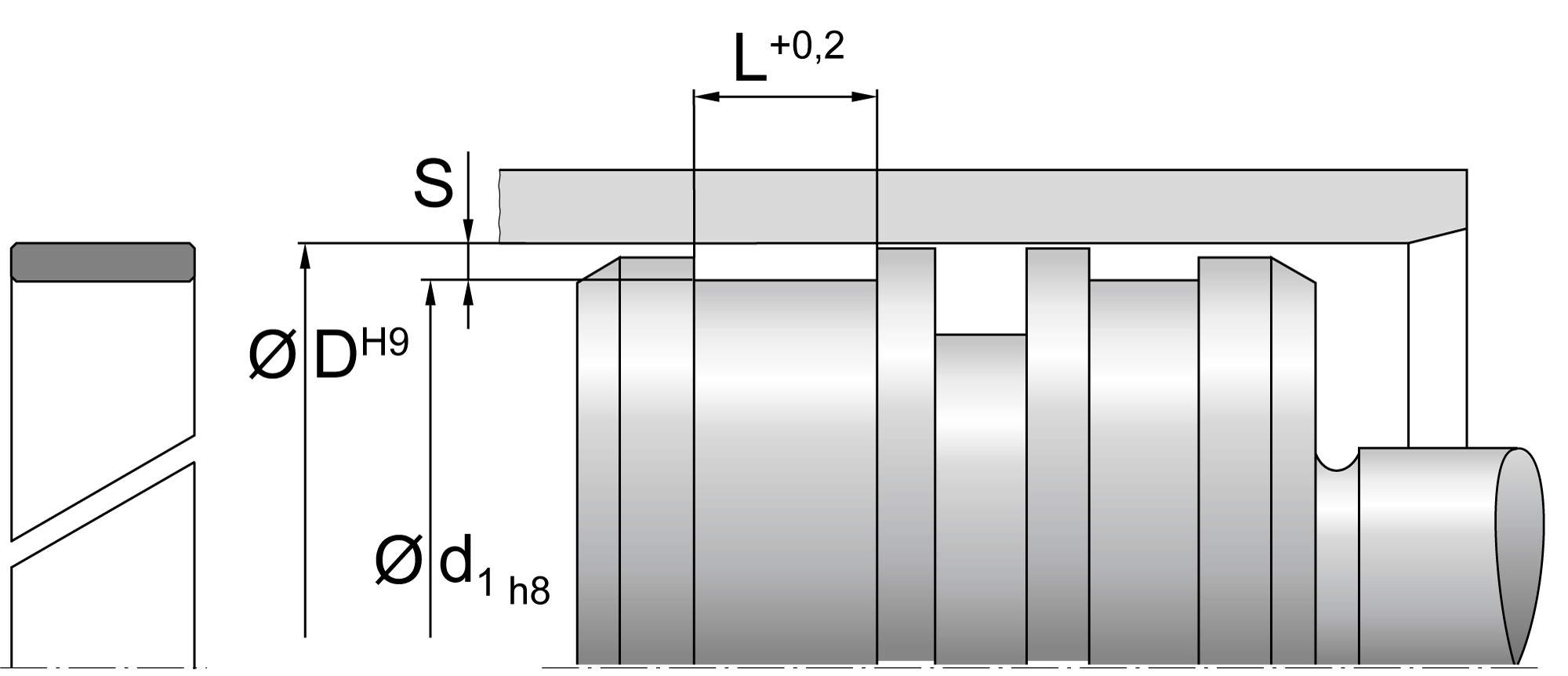 Guide rings, piston (DICHTOMATIK) DICHTOMATIK 200x195x9,7 FRK05 HG — 200*195*9,7 200×195×9.7 mm (2/2)