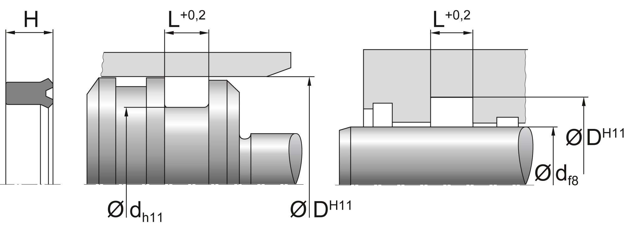 TESNILO HIDRAVLIČNO SN36 AU DTM DICHTOMATIK 56x71x8,5 — 56*71*8,5 56×71×9,5 mm (2/2)