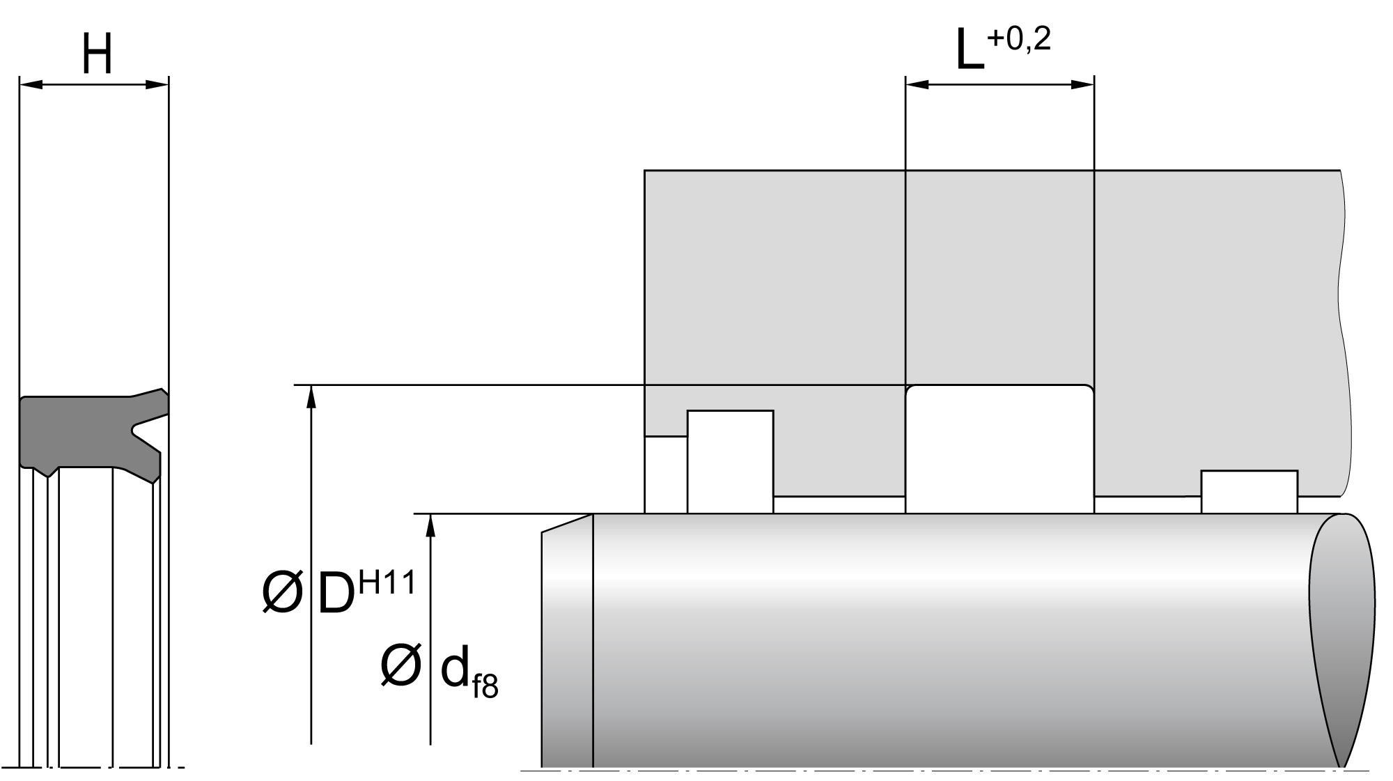 TESNILO HIDRAVLIČNO SNI39 AU DTM DICHTOMATIK 32x42x8 — 32*42*8 32×42×8 mm (2/2)
