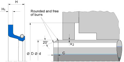 Hydraulic rod seal (FREUDENBERG) FREUDENBERG 60x90x13 H NBR — 60*90*13 60×90×13 mm (2/2)