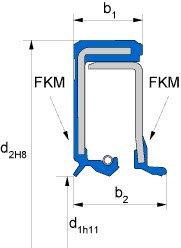 TES. OLJ. MSS-1 NBR/FKM FREUDENBERG 72x95x12 — 72*95*12 72×95×12 mm (2/2)
