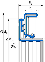 Oil seals (FREUDENBERG) FREUDENBERG 45x75x7 MSS-7 NBR — 45*75*7 45×75×68 mm (2/2)