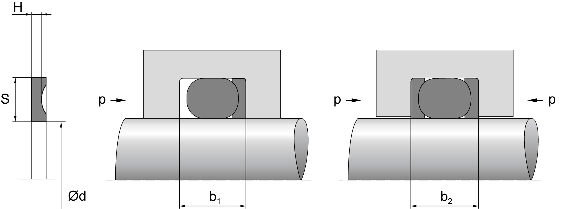 Back-up ring (DICHTOMATIK) DICHTOMATIK 140,16x2,18x1,14 STU-161 NBR90 — 140,16*2,18*1,14 11.48×2.18×1.14 mm (2/2)